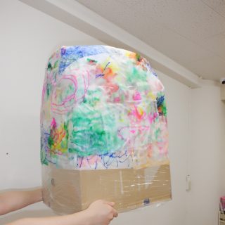 今回作った作品は秋祭りのおばけに変身しますよ👻